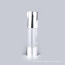 Wholesale manufacturers airless bottle 50ml airless cosmetic bottles with silver cap